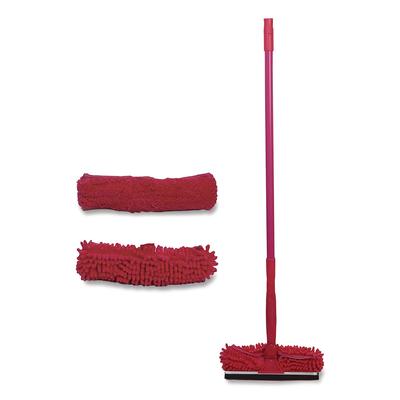 TidyUps Window Cleaner Set, with Cleaning Heads, 11", 49" Plastic Handle, Raspberry (CH7TU68121) Each Squeegees and Washers