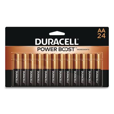 Duracell Power Boost Copper Top Alkaline AA Batteries, 24/Pack (DURMN1500B240PK) Pack of 24 Duracell® Alkaline Batteries