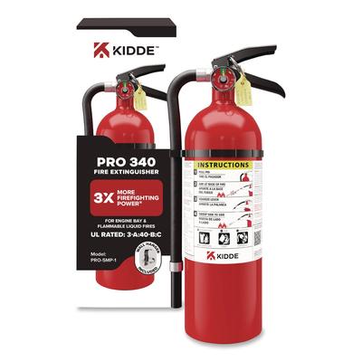 Kidde Pro-5MP Series Fire Extinguisher, with Bracket/Metal Strap, 3-A, 40-B:C, 5.5 lbs (KID21032143) Each Fire Extinguishers