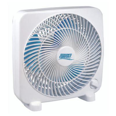 Seasons Comfort 3-Speed Personal Box Fan, 9-In., White