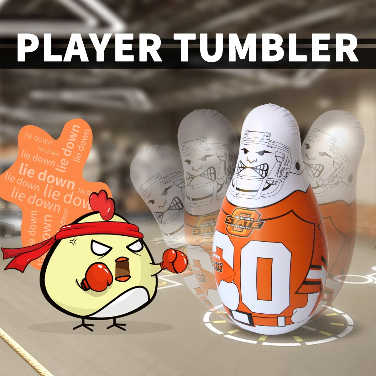 103 cm aufblasbarer stehender Boxsack, Tumbler-Spielzeug, Sicherheit, luftgefüllter Bop-Sporttasche, Tumbler-Spielzeug für Kinder, Strandaktivitätsspiel Image