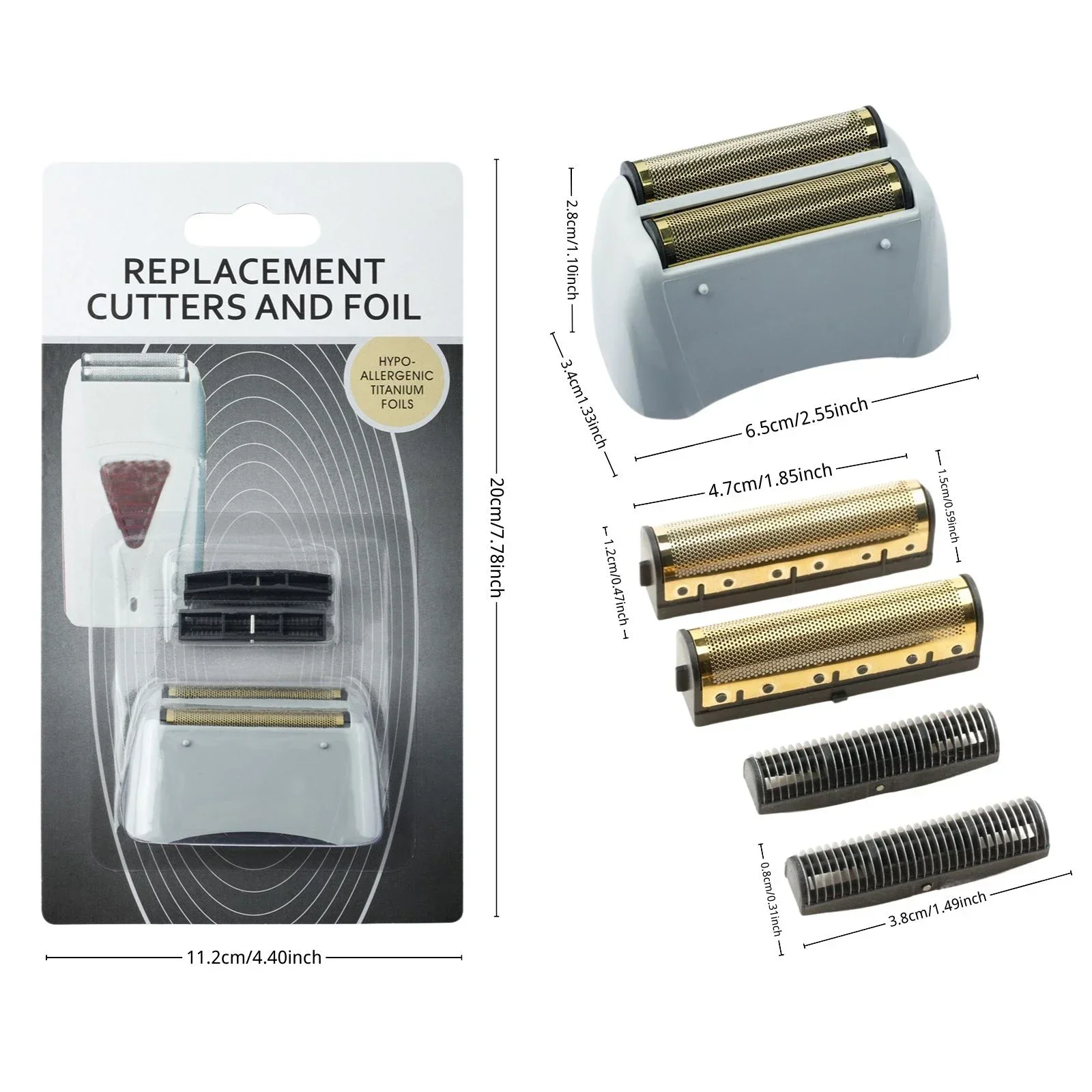 Professionelle Elektrische Rasierer Ersatz Folie Und Cutter Für ANDIS 17260/17155/LK2208 Barber Schwimmende Folie Rasierer Rasierklingen Image