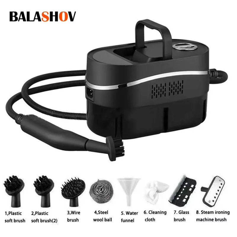 Dampfreiniger, Hochtemperatur-Haushaltssterilisation für Klimaanlage, Sofa, Küchenhaube, Auto-Handdampfreiniger, EU-Stecker Image
