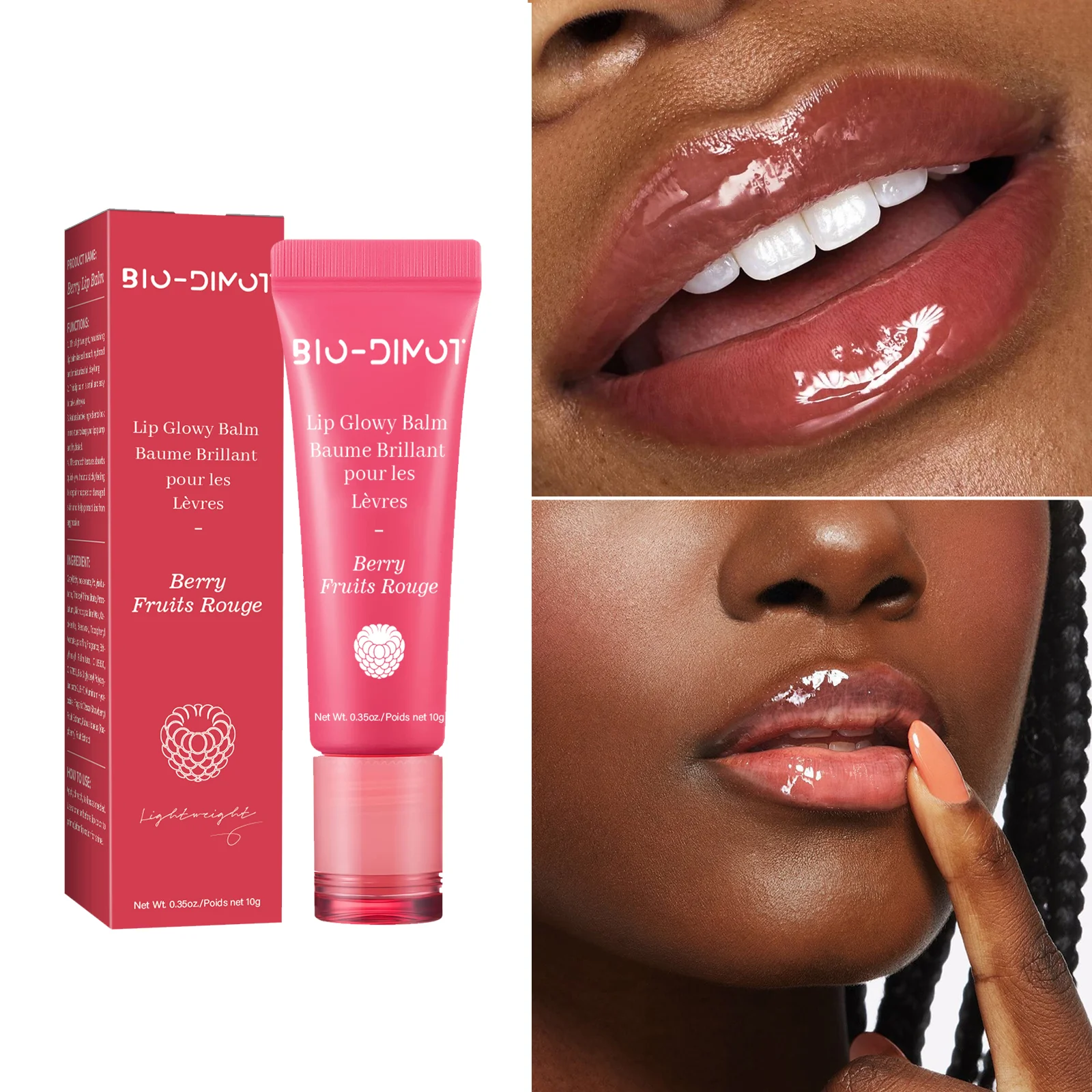 Flüssige Lippen-Gel-Maske, reduziert die Lippen, feuchtigkeitsspendend, Lippenglanz, Balsam-Linie, entfernt abgestorbene Haut, Pfirsich, Traube, Lipgloss, Lippenpflegeprodukt, 10 g Image