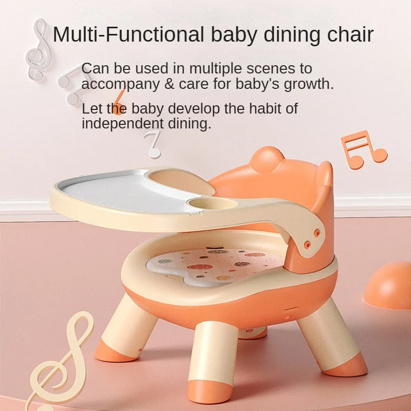 Esszimmersitz für Kleinkinder, Baby-Fütterungsstuhl mit abnehmbarem Tablett, Reise-Esstisch, Komfort für 0–12 Jahre alte Outdoor-Camping-Terrasse Image