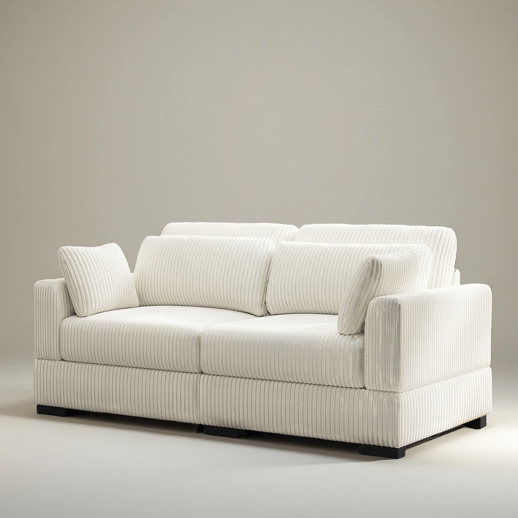 2-Sitzer-Sofa, Doppelsofa, Loveseat-Sofa mit Kissen, Loveseat-Sofa für Wohnzimmer, Schlafzimmer, Cordstoff, 70,8 x 34,6 x 33,5 Zoll