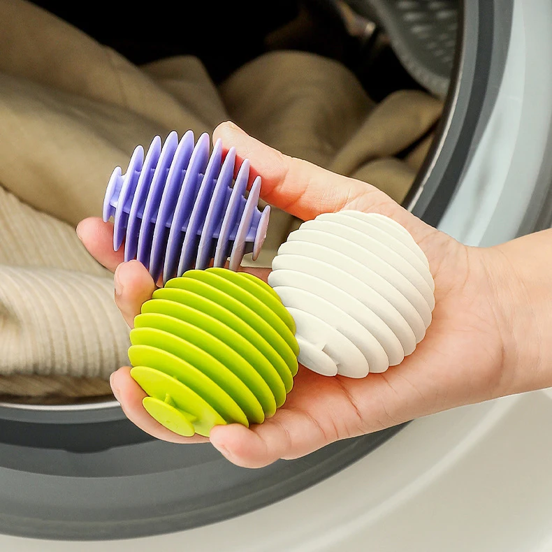 3 stücke Wäsche Bälle Wiederverwendbare Silikon Kleidung Haar Reinigung Werkzeuge Pet Haarentferner Waschmaschine Katze Haar Catcher Wäsche Ball Image