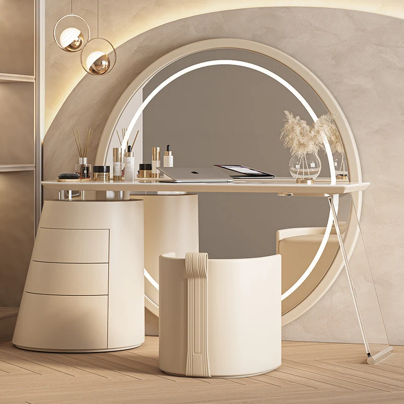 Europäischer Luxus-Schminktisch-Organizer mit Schubladen, Design, moderner Service, Schminktisch, Spiegel, Schreibtisch, große Penteadeira-Möbel