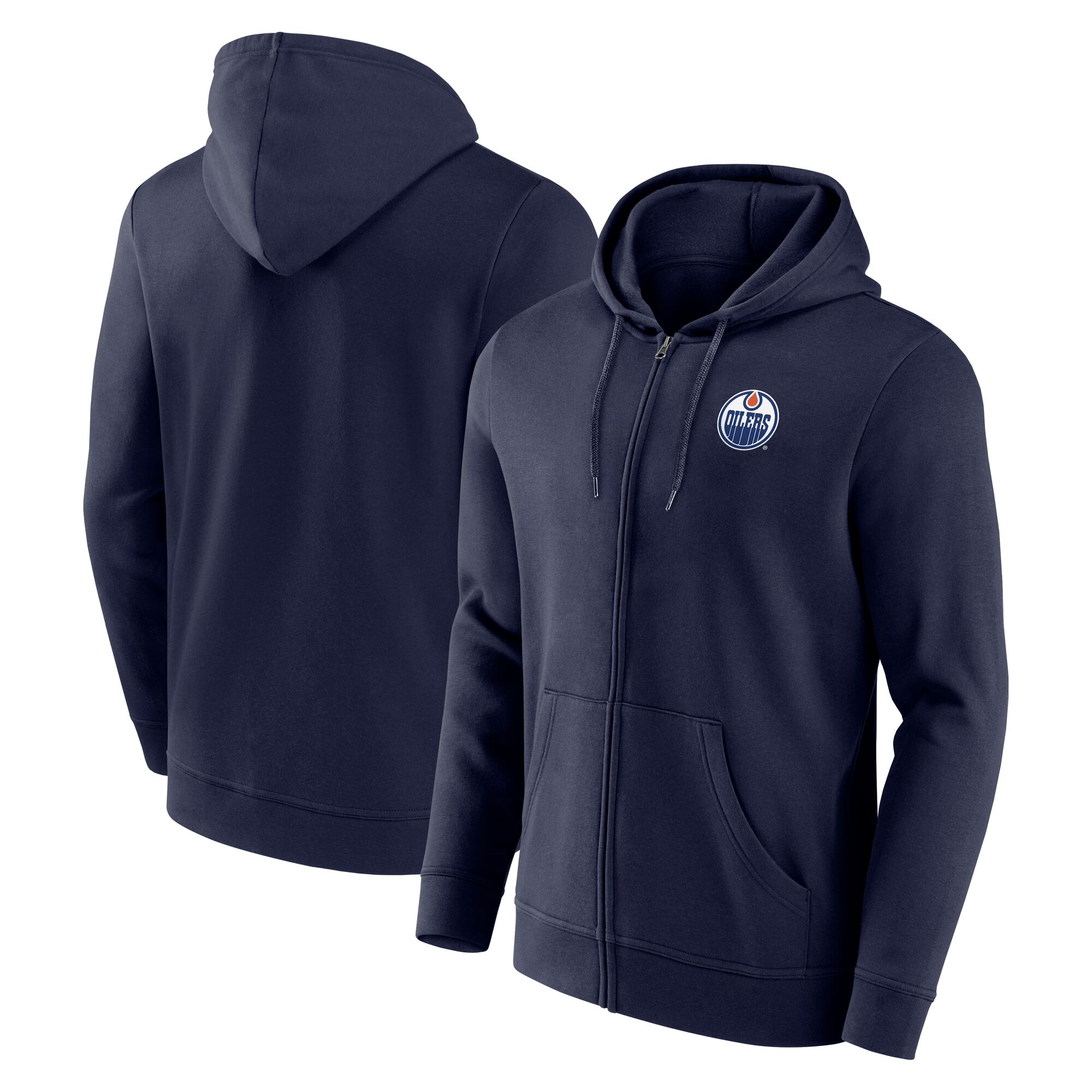 Edmonton Oilers Primary Logo Reißverschluss Hoodie - Herren Image