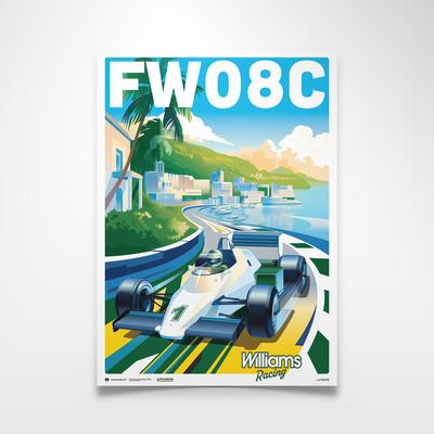 Williams Racing FW08C Monaco 1983 Riviera Racer Poster Image