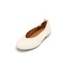 Ballerina MARC O'POLO "aus edlem Rindleder", Damen, Gr. 36, raw cotton, Obermaterial: 100% Leder (Rind), unifarben, Schuhe