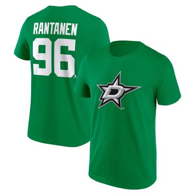 Dallas Stars Mikko Rantanen T-Shirt mit Name und Nummer – Kelly Green – Herren Image