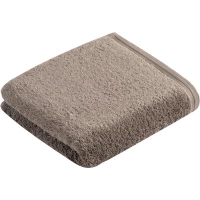 Handtuch VOSSEN "Vegan Life", grau (pepplestone), B:50cm L:100cm, Webfrottier, Obermaterial: 100% Baumwolle, Handtücher (Packung), 100% vegan Image