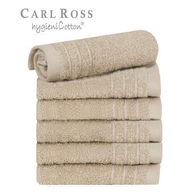 Seiftuch CARL ROSS "HygieniCotton", beige (dunkelbeige), B:30cm L:30cm, Baumwolle, Waschlappen, mit 2 Aufhängekordeln Image