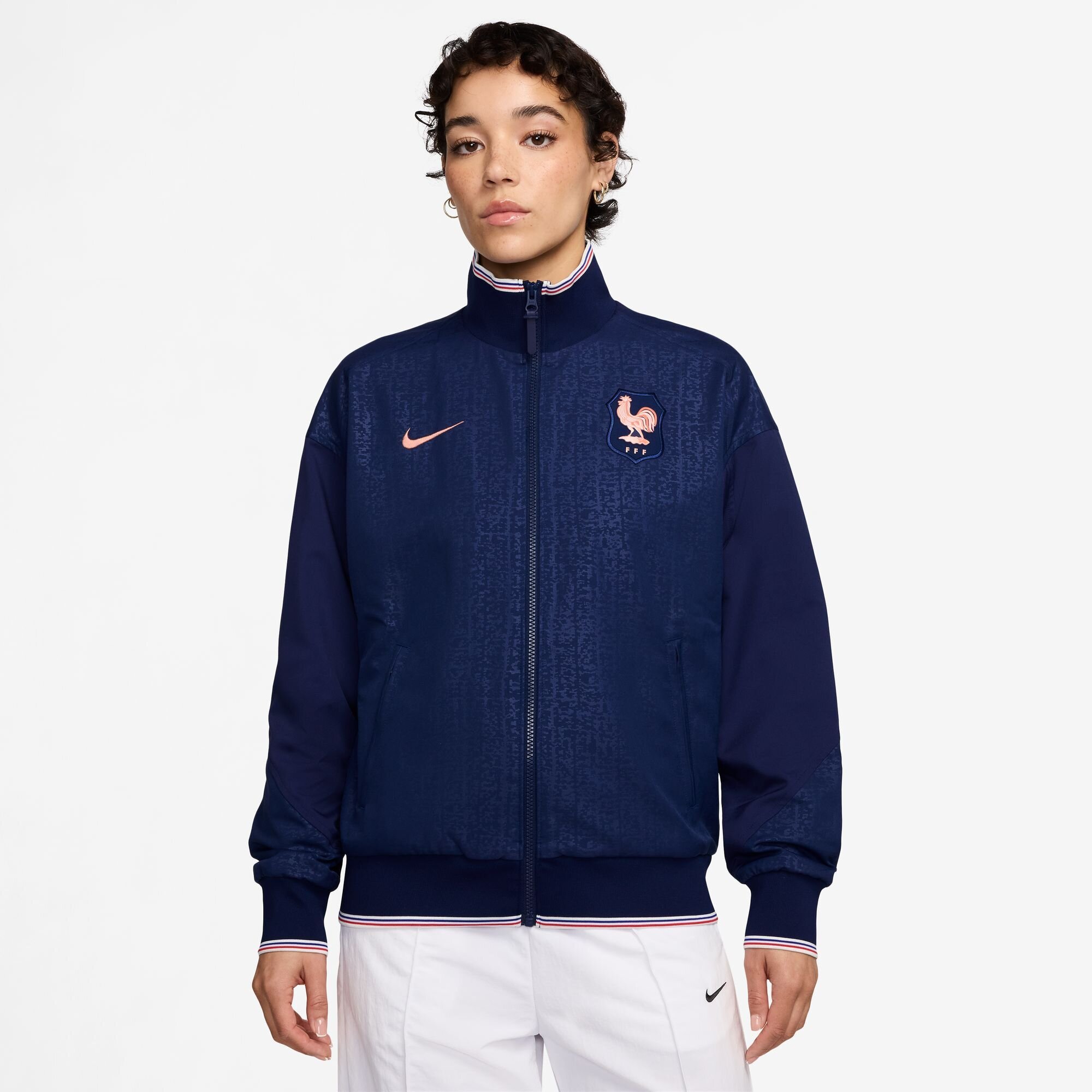 Frankreich Nike Anthem Jacke – Blau – Damen Image