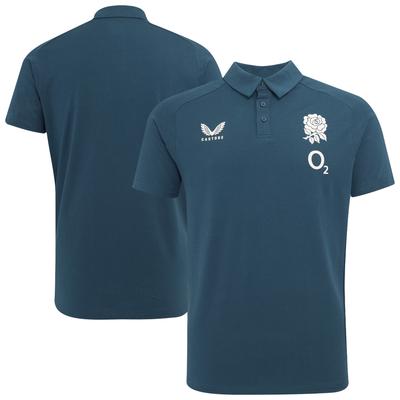 England Rugby Travel Kurzarm-Poloshirt – Dunkelgrün – Herren Image
