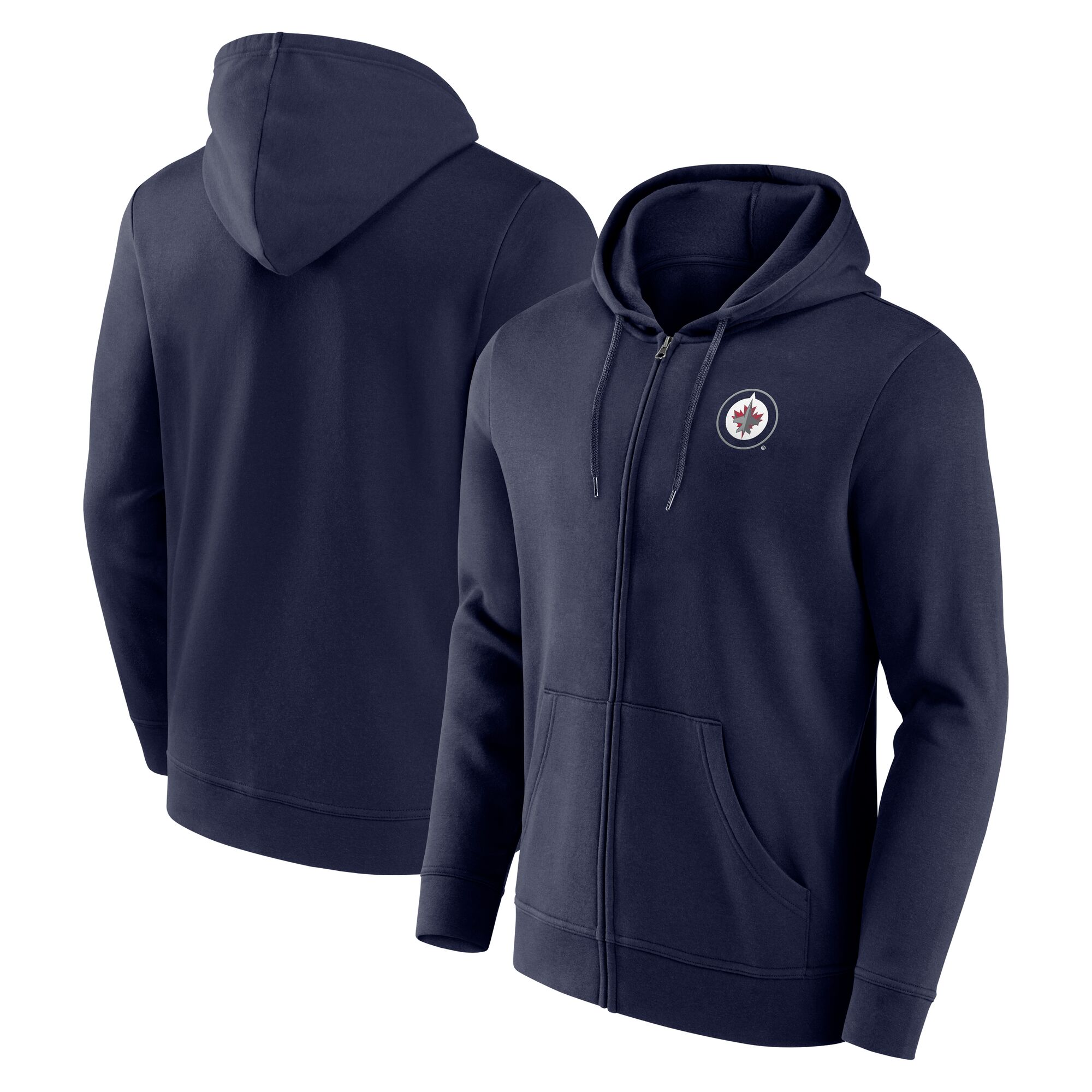 Winnipeg Jets Primary Logo Reißverschluss Hoodie - Herren Image