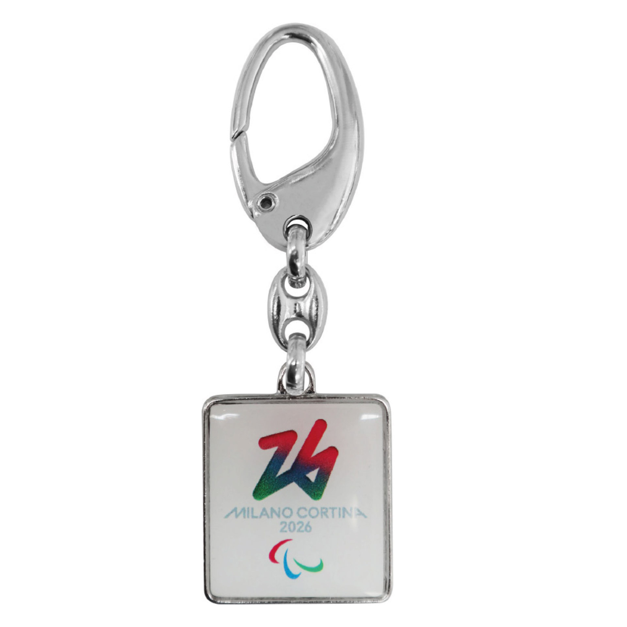 Schlüsselanhänger „Milano Cortina 2026 Paralympics“ – Weiß Image