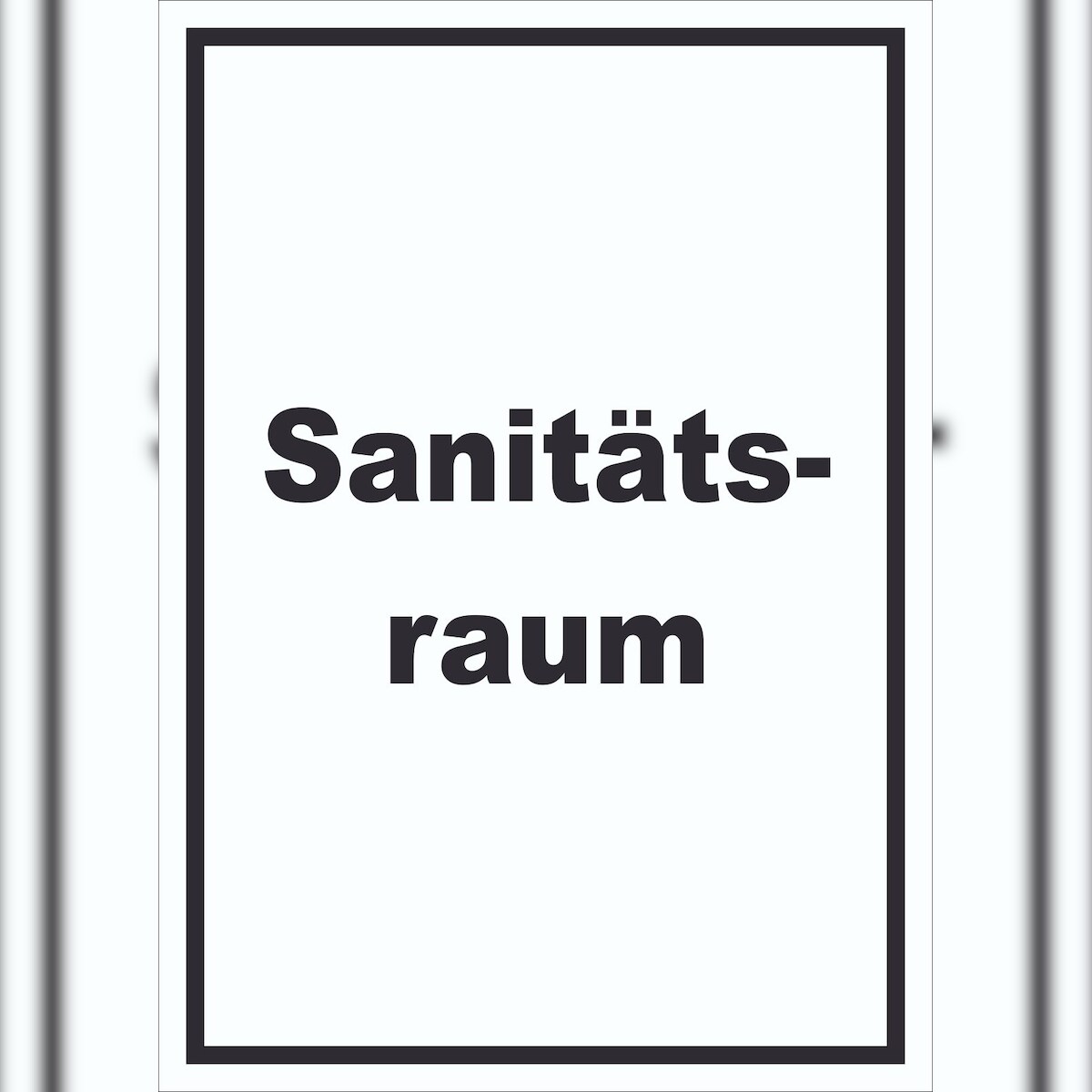 HB-Druck Sanitätsraum Schild mit Text Krankenzimmer hochkant A3 Rückseite selbstklebend Image