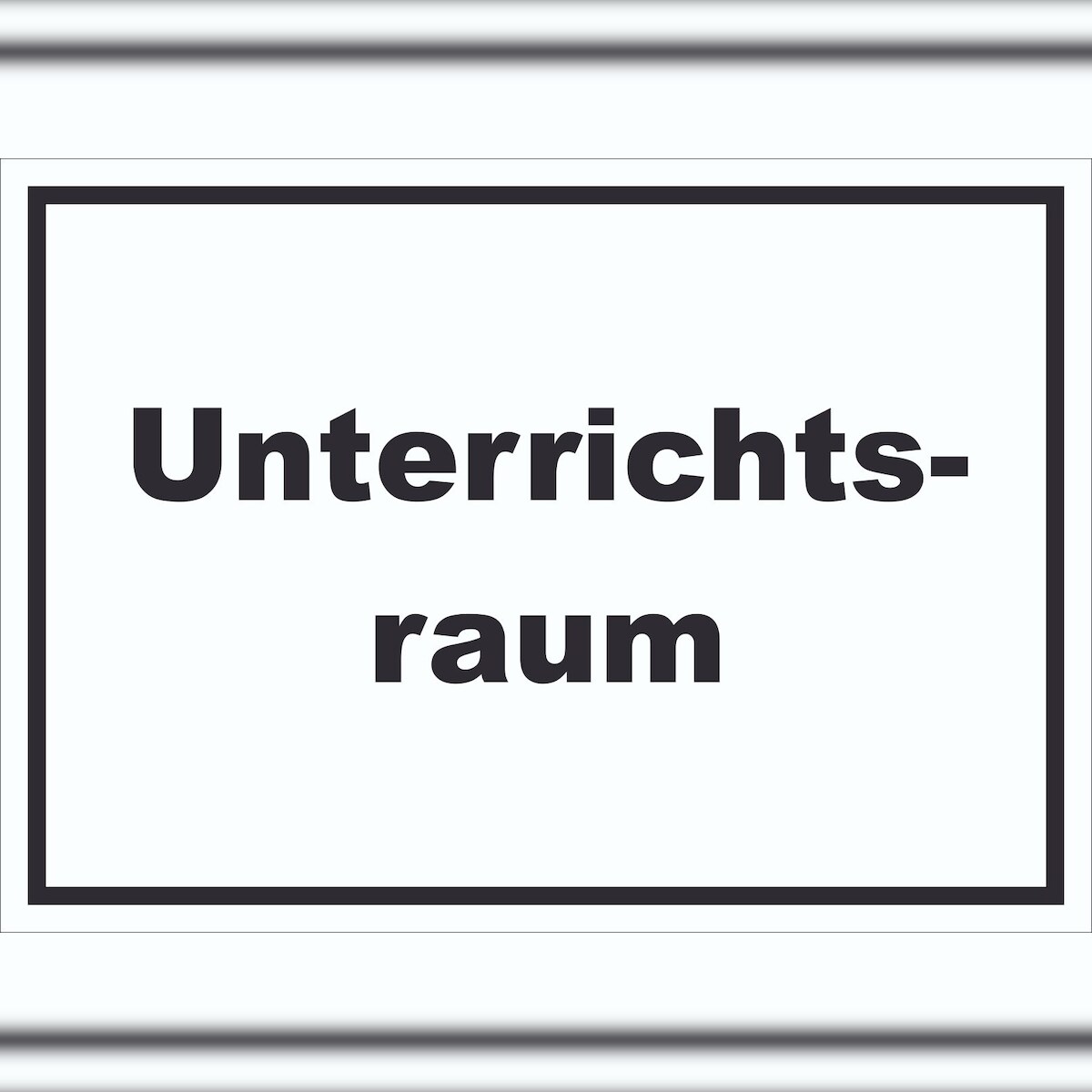 HB-Druck Unterrichtsraum Schild mit Text Schule Schulung waagerecht A0 Rückseite selbstklebend Image