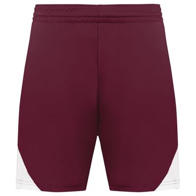 Augusta Sportswear 1736 Step-Back Modern Fit Basketball Shorts in Maroon/White size Medium | Polyester