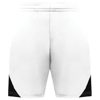 Augusta Sportswear 1737 Youth Step-Back Modern Fit Basketball Shorts in White/Black size Large | Polyester