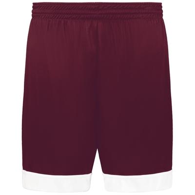 Augusta Sportswear 6929 Swish Reversible Basketball Shorts in Maroon/White size 2XL | Polyester