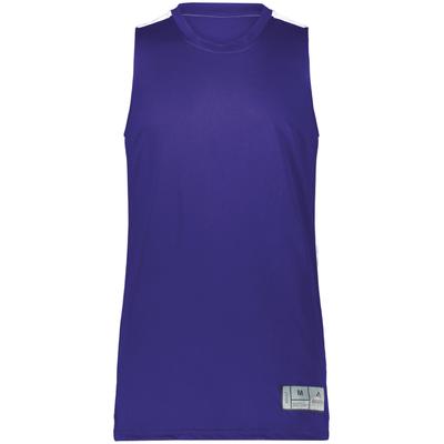 Augusta Sportswear AS6927 Athletic Swish Reversible Basketball Jersey T-Shirt in Purple/White size Medium | Polyester 6927