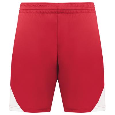 Augusta Sportswear 1736 Step-Back Modern Fit Basketball Shorts in Red/White size XL | Polyester