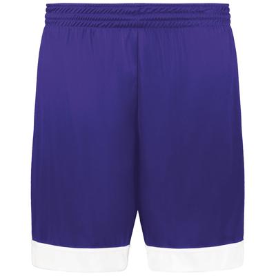 Augusta Sportswear AS6930 Youth Swish Reversible Basketball Shorts in Purple/White size Medium | Polyester 6930