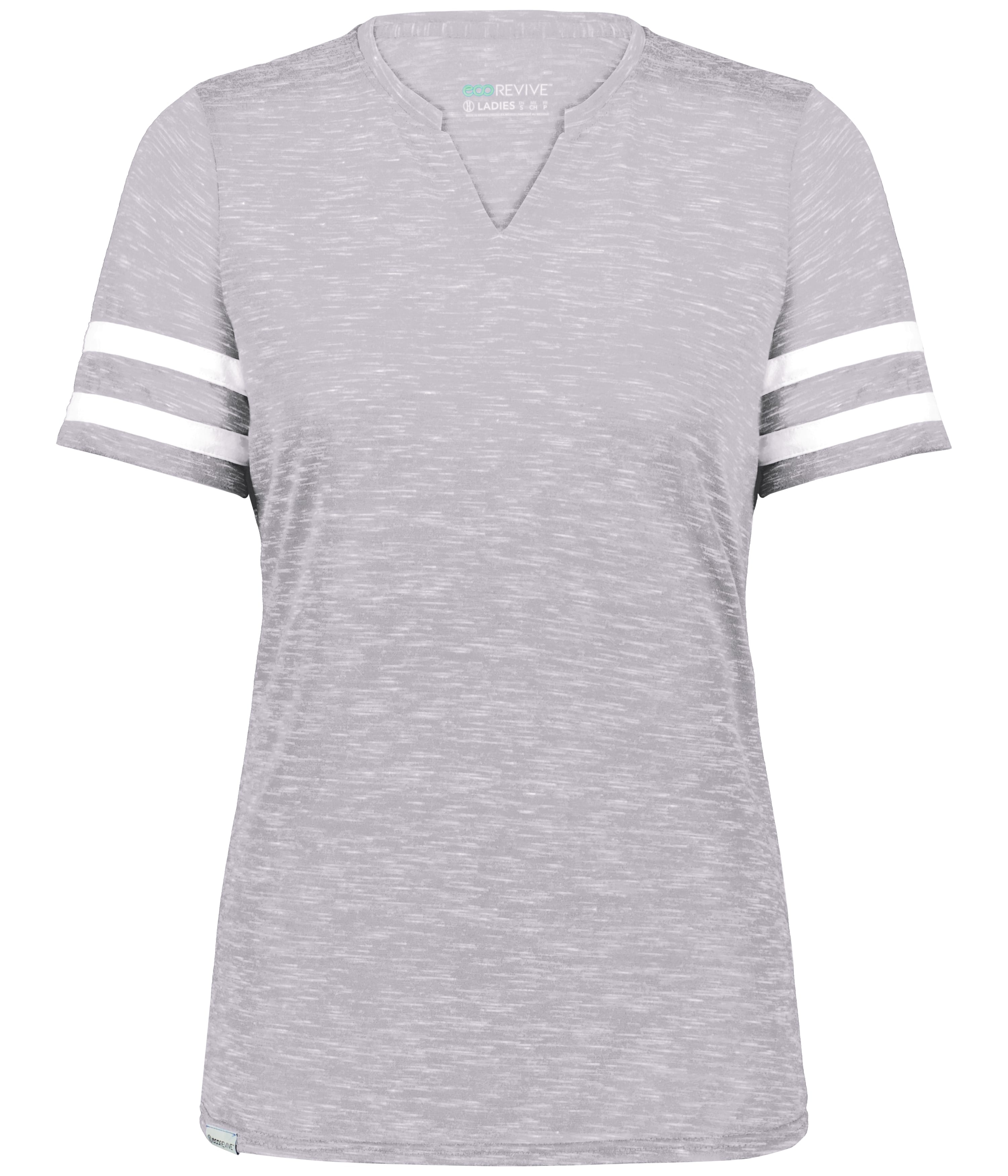 Holloway 223345 Girls Monterey Top in Heather/White size Medium | Polyester Blend