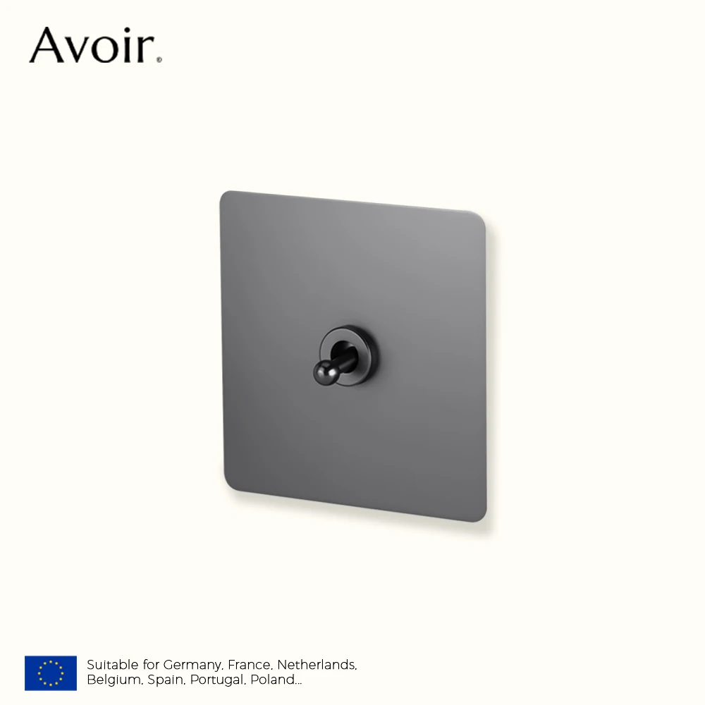 Avoir Grau Dimmer Schalter Licht Steckdose USB Typ C Kippschalter Wand Licht Schalter Für Hause Steckdosen Stecker