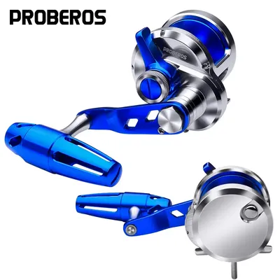 PROBEROS 1pc Metall BaitCasting Angelrolle 5,7:1 Übersetzungsverhältnis 20KG Max Drag 9 + 1BB Salzwasser Trolling Reel angeln Zubehör