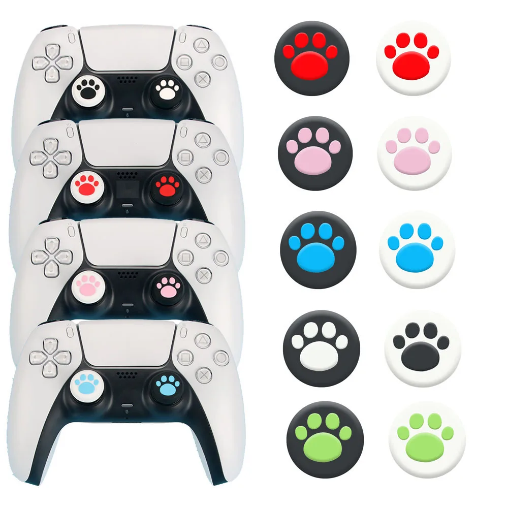 Cat Paw Thumb-Stick Grip Cap Joystick Cover Case für Sony PS5 PS4 PS3 Slim Xbox 360/One Series X/S Elite Switch Pro Thumbstick