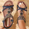 Frauen Sandalen Keile Heels Sandalen Sommer 2025, Neue Schuhe Frau Schuhe Böhmen Stil Strand Sommer