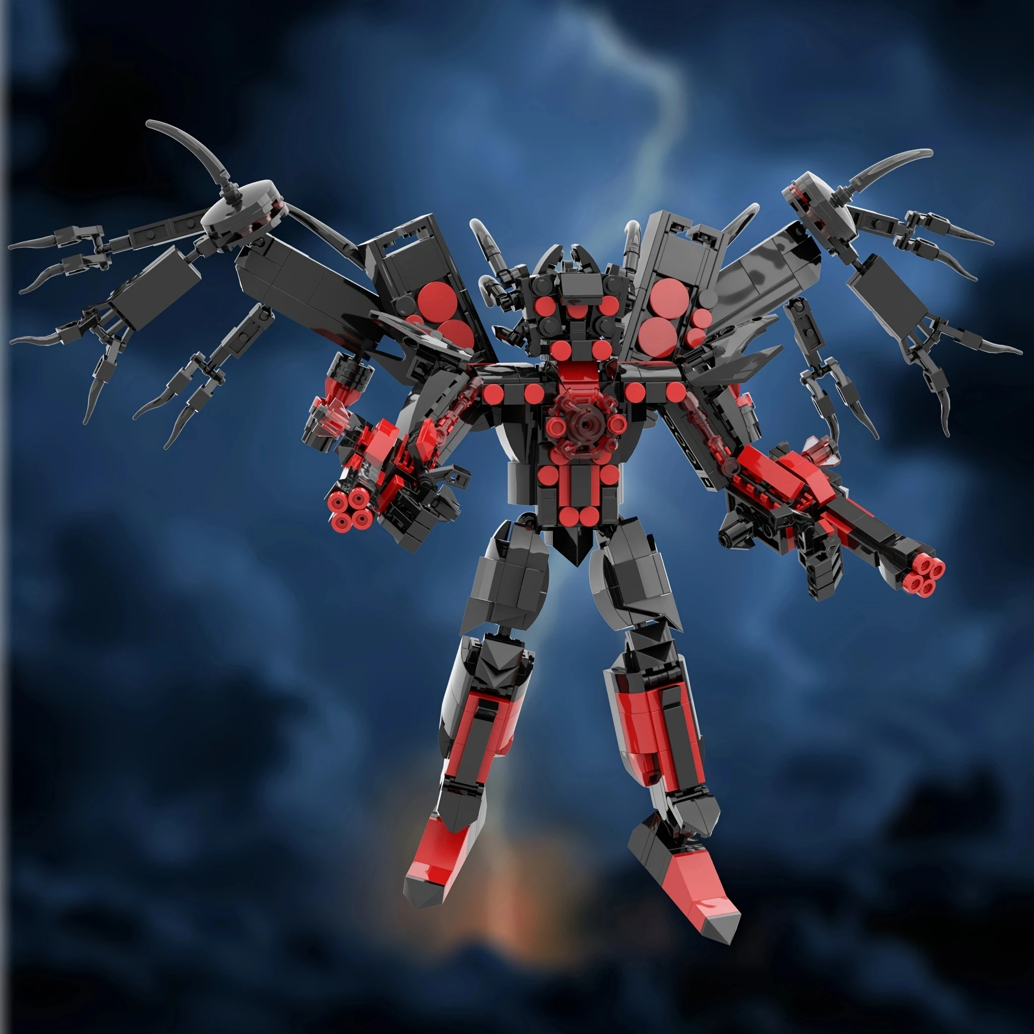 MOC  Triple Titan Sound Mech 729PCS Bausteine Roboter Modell DIY Sci-Fi Audio Spielzeug Geschenk für Erwachsene Sammler Image
