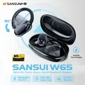 Auricolari Bluetooth 5.4 a conduzione aerea Sansui W65 Cuffie OWS a orecchio aperto 90 ° Gancio per l'orecchio regolabile con Smart APP per IOS Android