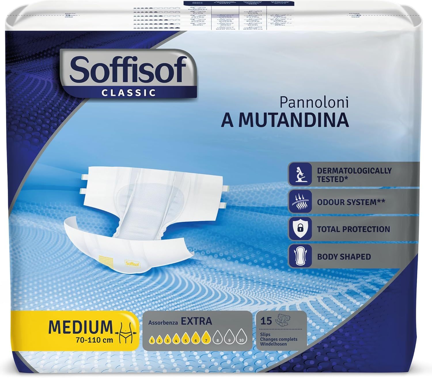 Soffisof Classic Pannoloni con Adesivi Extra 15 St