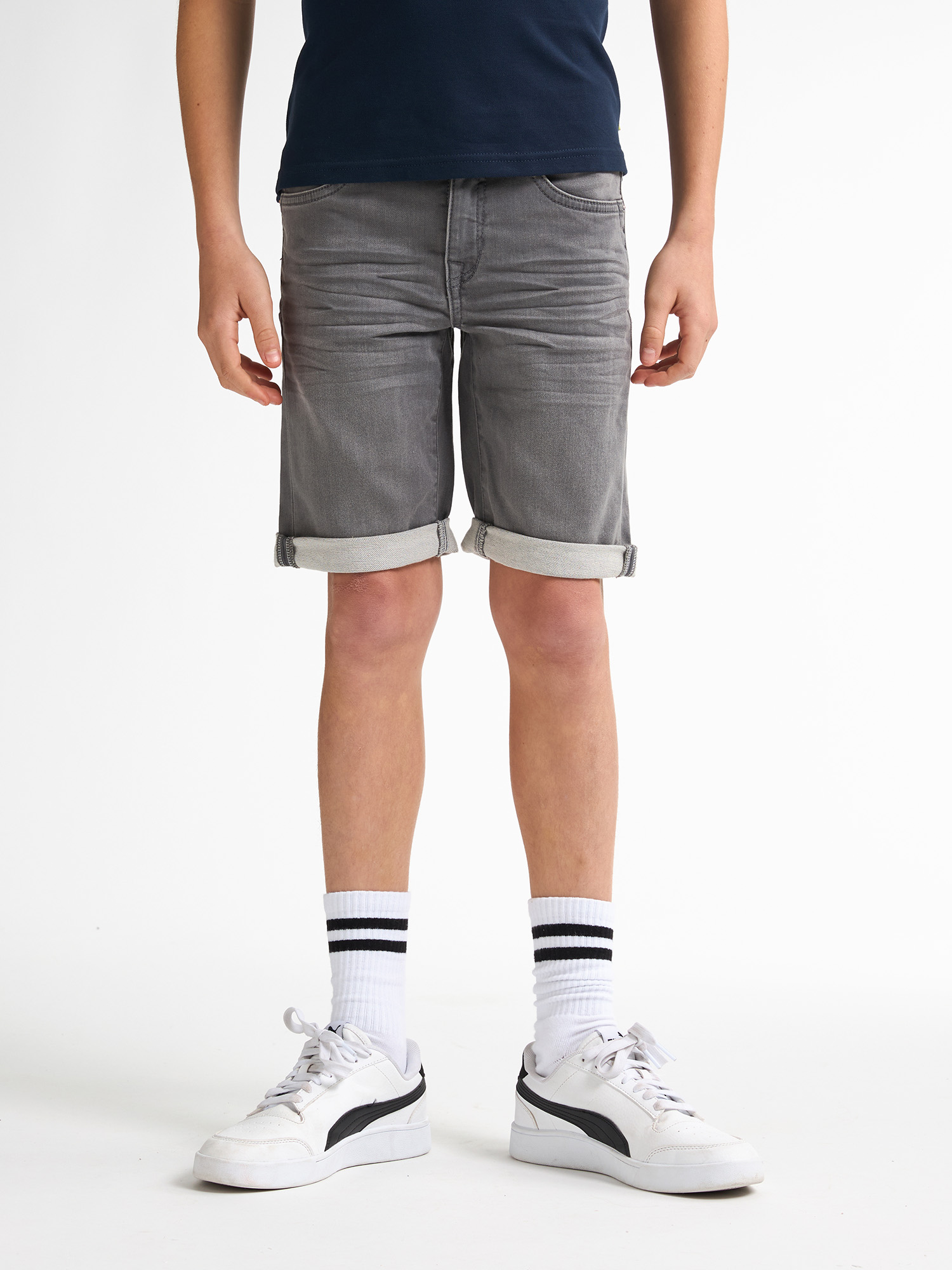 Petrol Industries - Jackson Stretch Denim Shorts Valencia Jungen - Grau Image