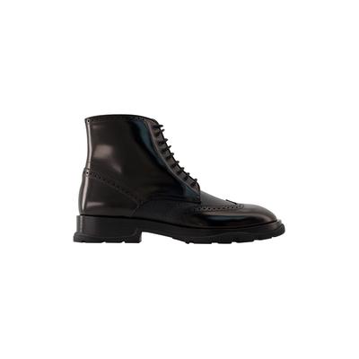 Schnür-Ankle Boots - Alexander McQueen - Leder - Schwarz Image