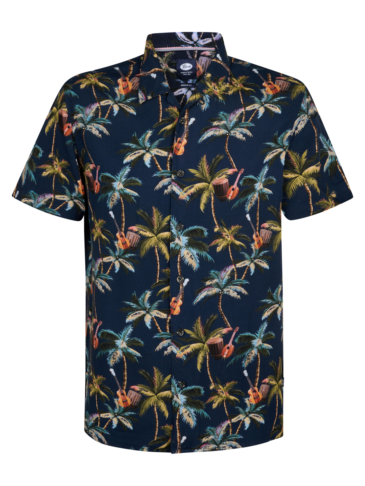 Petrol Industries - Hemd mit Allover-Muster Seaforest Herren - Blau Image