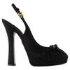 Slingback-Pumps - Dolce&Gabbana - Seide - Schwarz