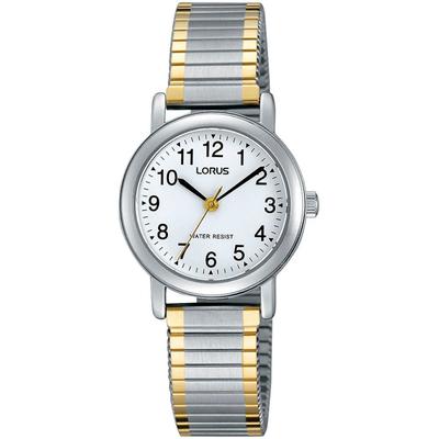 Quarzuhr LORUS, silber (silberfarben, weiß), Armbanduhren, Damen, Armbanduhr, Damenuhr, Edelstahlarmband, Flexband, Zugband Image