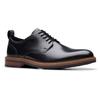 Schnürschuh CLARKS "Alwin Lace", Herren, Gr. 42,5, schwarz, Leder, elegant, Schuhe, Business Schnürschuh mit Anziehlasche