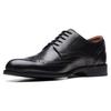 Budapester CLARKS "Craft Arlo Limit", Herren, Gr. 43, schwarz, Leder, Lyralochung, elegant, Schuhe, Business Schuh, Schnürschuh mit Softfußbett