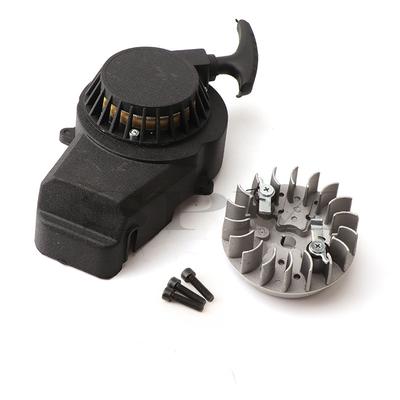 TEMU Black Pull Start Flywheel For 47cc 49cc 2 Stroke Mini Pocket Scooter Dirt Bike Atv Starter Puller Image