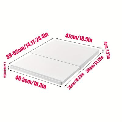 TEMU White And Black Metal Stretchable Kitchen Microwave Stand With Drawers For Oven, Kettle, And Cookware Storage Organizer Image