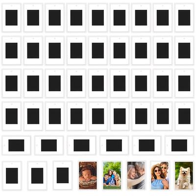 TEMU 50- Acrylic Magnetic Photo Frames, Water-resistant Oblong Fridge Magnets, Horizontal Orientation, , For 2.75x1.77 Inch Photos, Blank Inserts Included Image