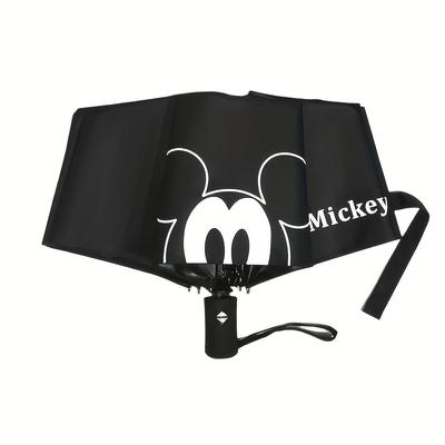 TEMU Automatic Umbrella, Fully Automatic Three-fold Cute Cartoon Umbrella, Automatic Umbrella Sunscreen And Uv Protection Vinyl Umbrella, Parasol, Gift Image