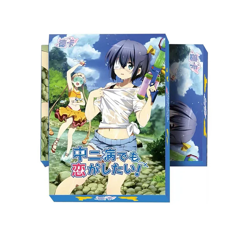 ZEBYYTLA -01 Anime Collection Karte Takanashi Rikka Togashi Yuuta HB Exquisite 3-fach Karte limitiertes Poster Geschenk Image